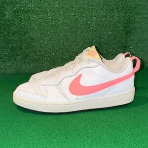 Nike Court Borough Low 2 White Sunset Pulse Pink BQ5448-108 Big Kids Girls Sz 7Y